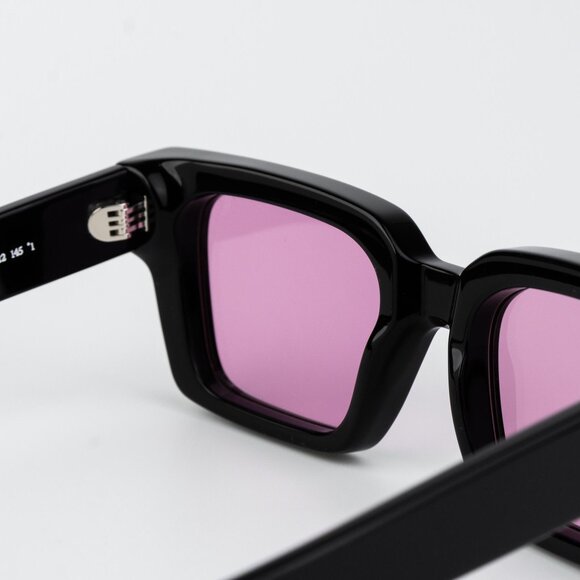 Off-White VIRGIL Men Sunglasses Black Pink Square OERI008 1030 NEW AUTHENTIC - Picture 7 of 12